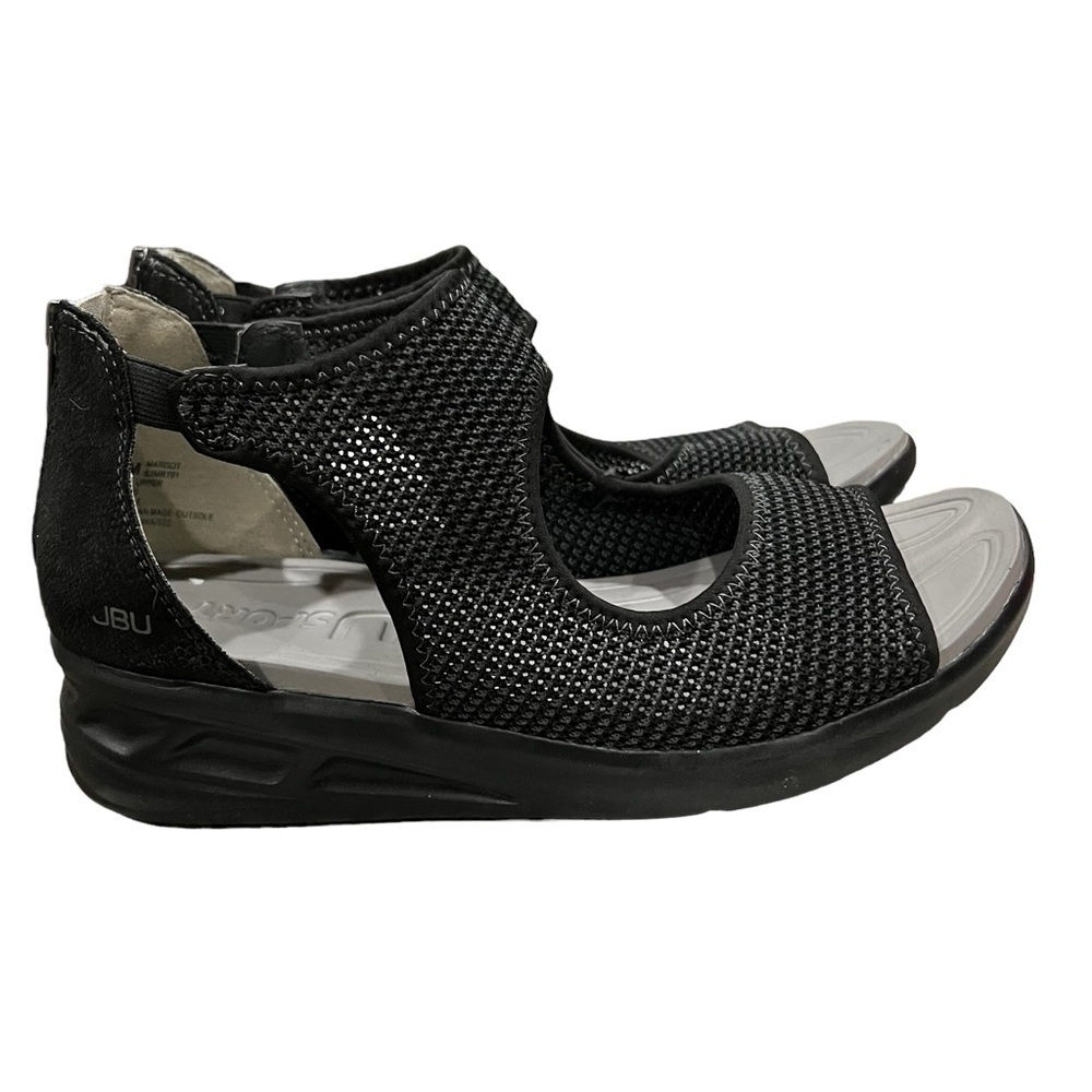 JBU by Jambu 9.5 Black Margot Sport Zip Back Sandal